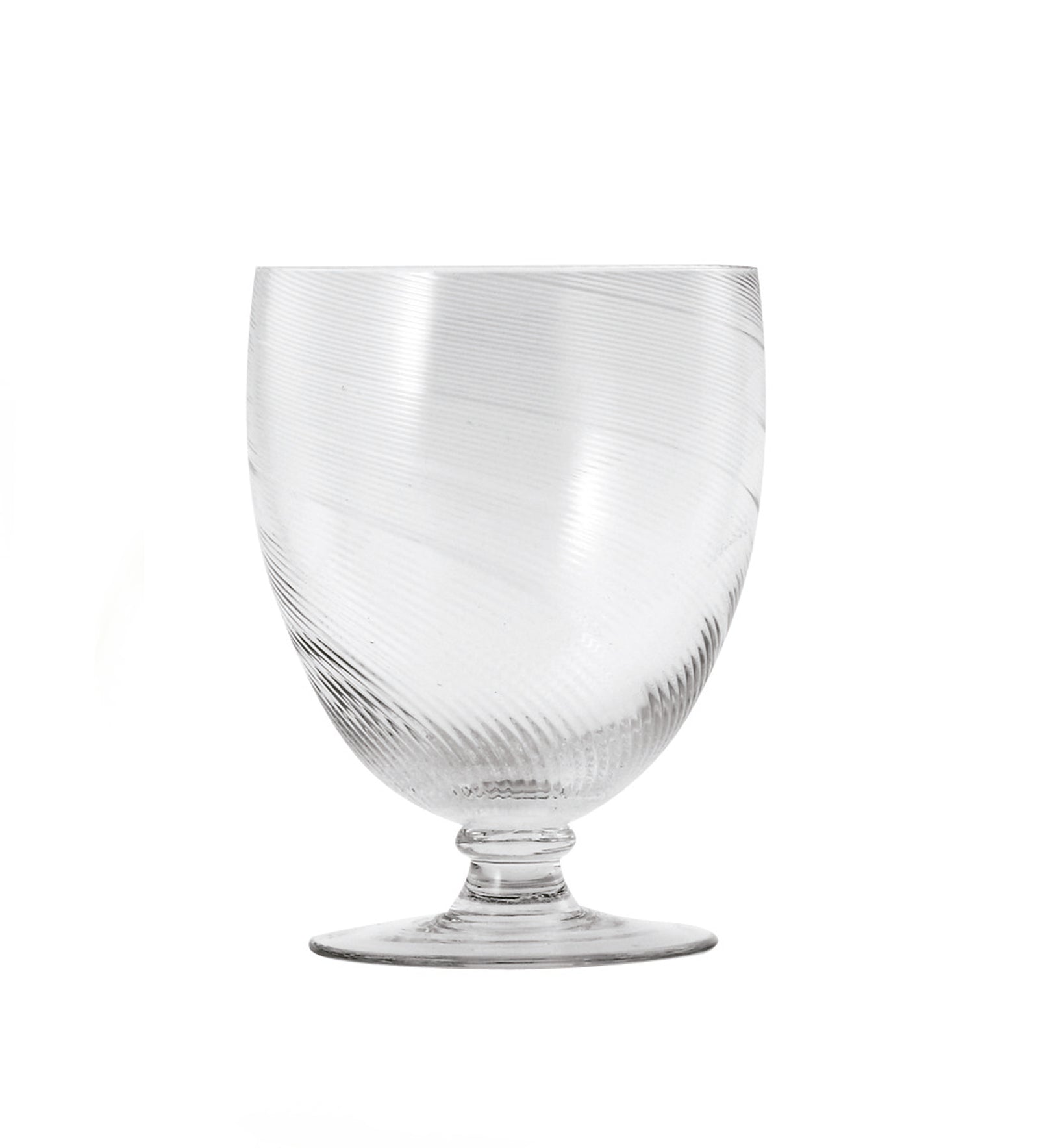 Twisted Large Wine Glasses - Set of Four - Clear