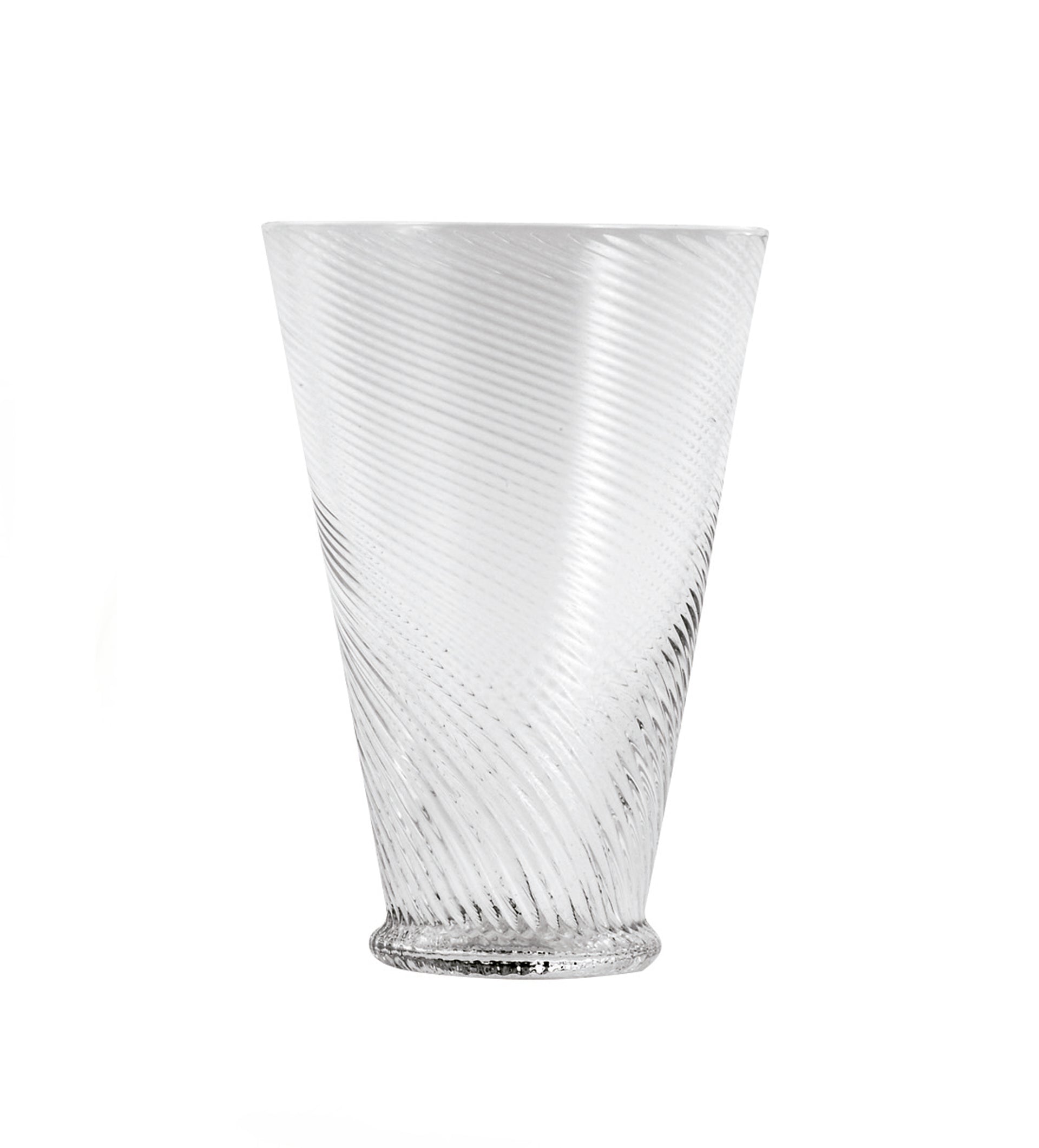 Twisted Tall Glass Tumblers Set Four Clear