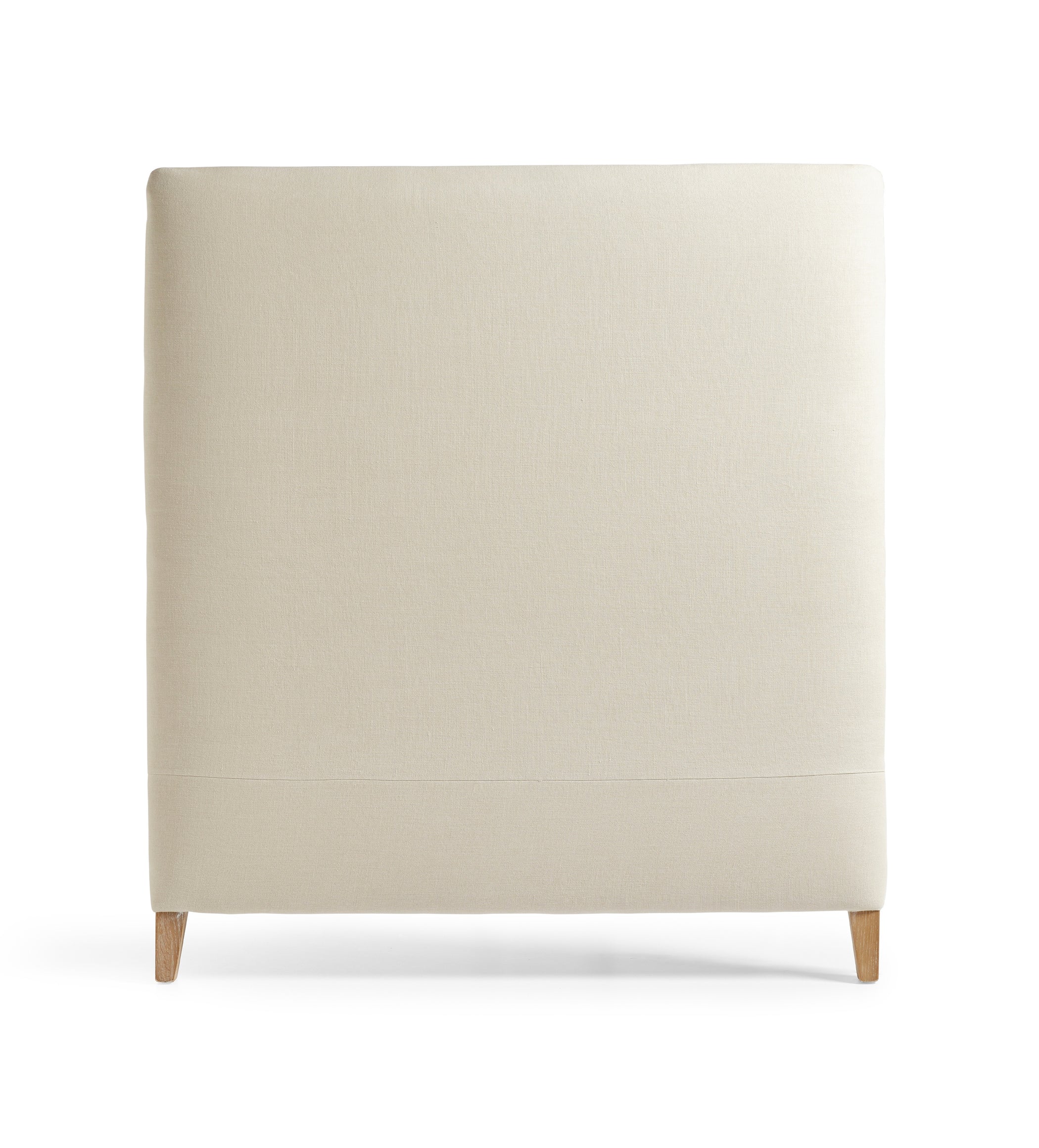 Piped Upholstered Headboard - High Rise, King Size - Natural