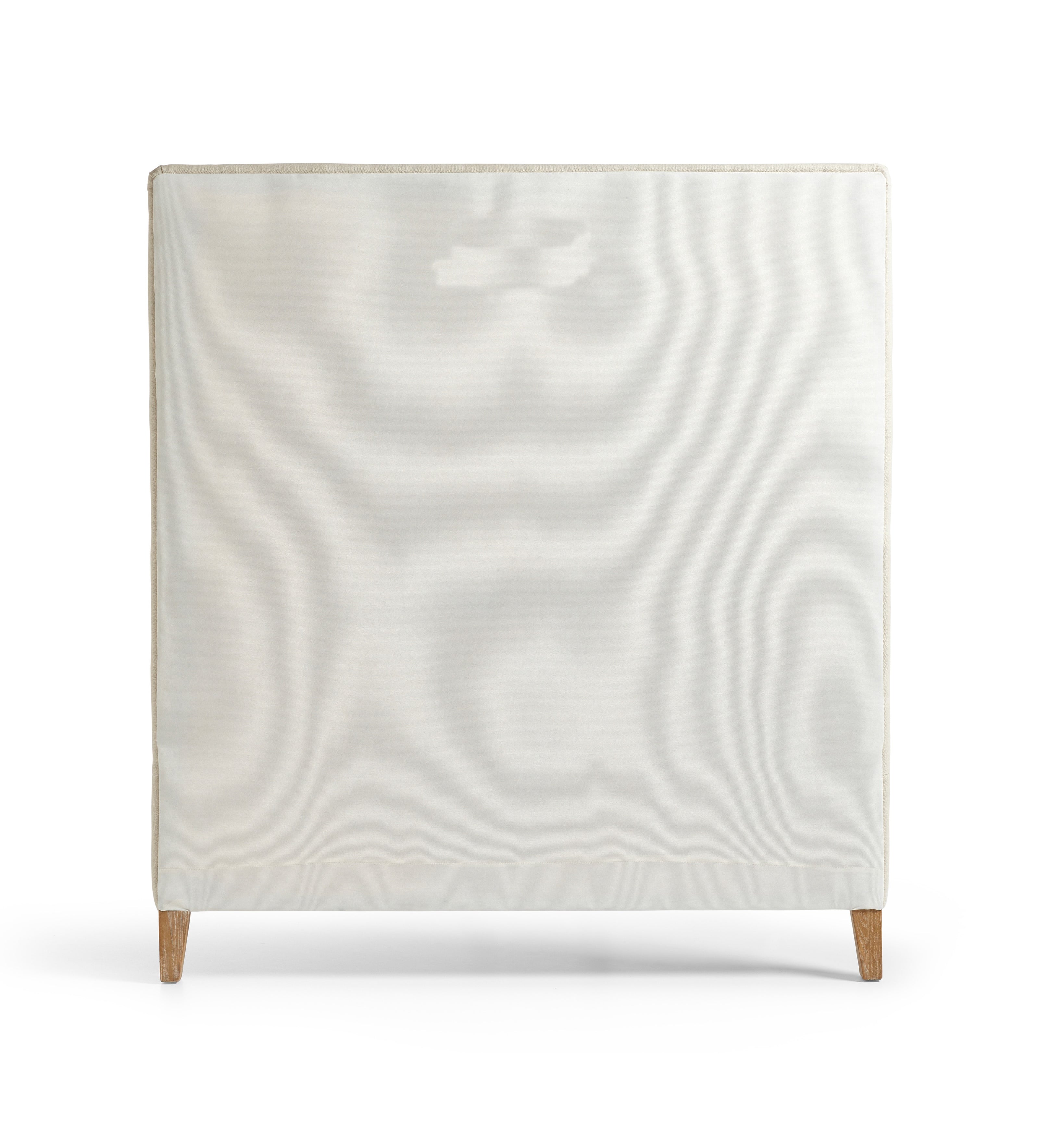 Piped Upholstered Headboard - High Rise, King Size - Natural