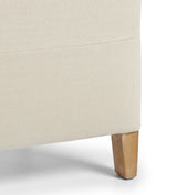 Piped Upholstered Headboard - High Rise, King Size - Natural