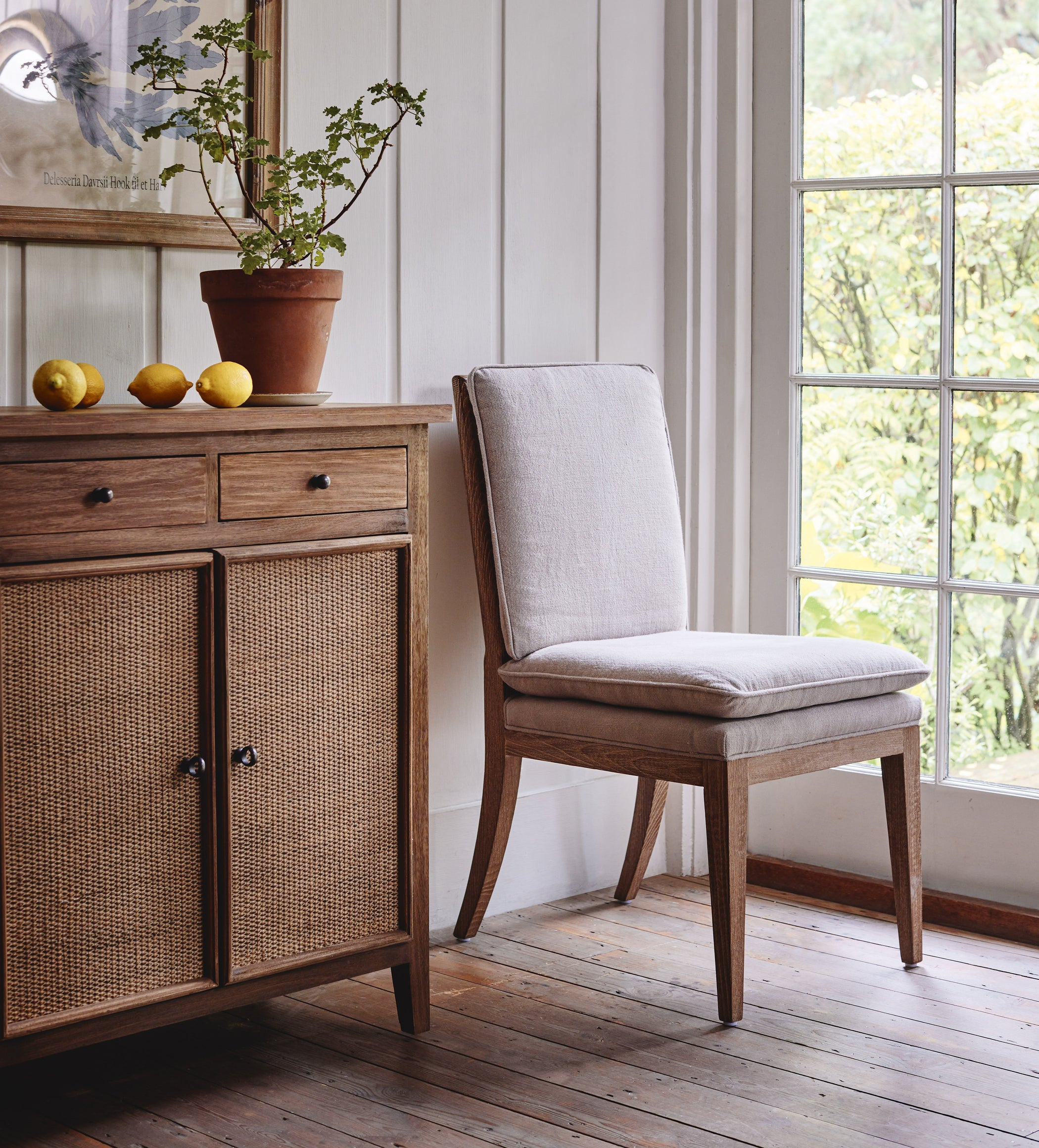 Vasa Linen Dining Chair - Mushroom Grey