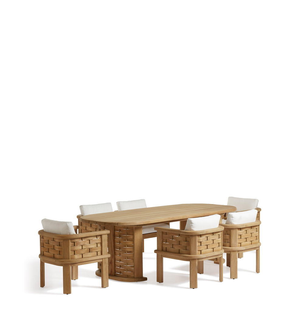 Verdandi Dining Set – Natural Teak
