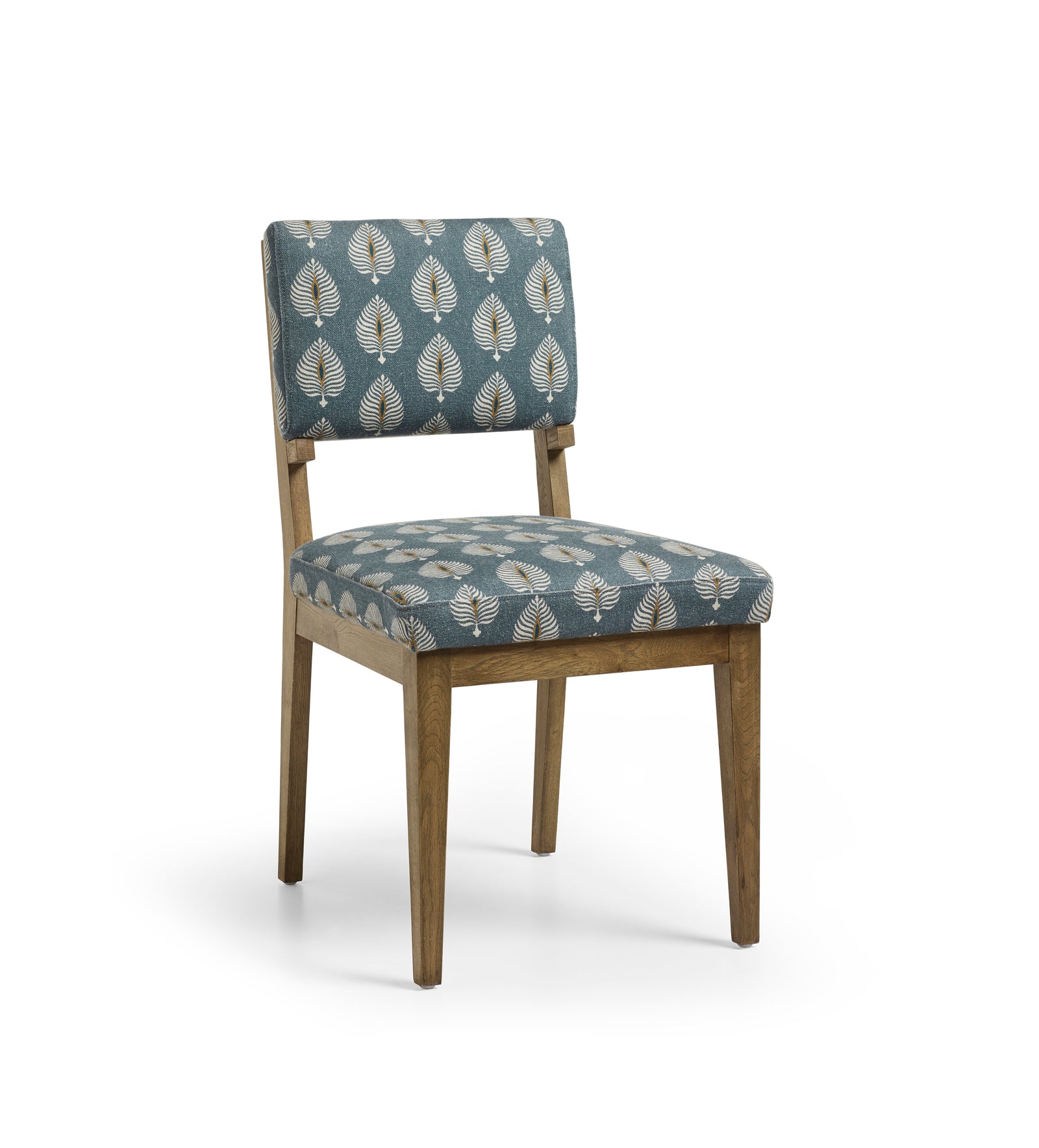 Vincent Ocellus Upholstered Dining Chair - Weathered Oak/Petrol