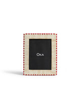 Visus Bone Photo Frame 6x8" - Red