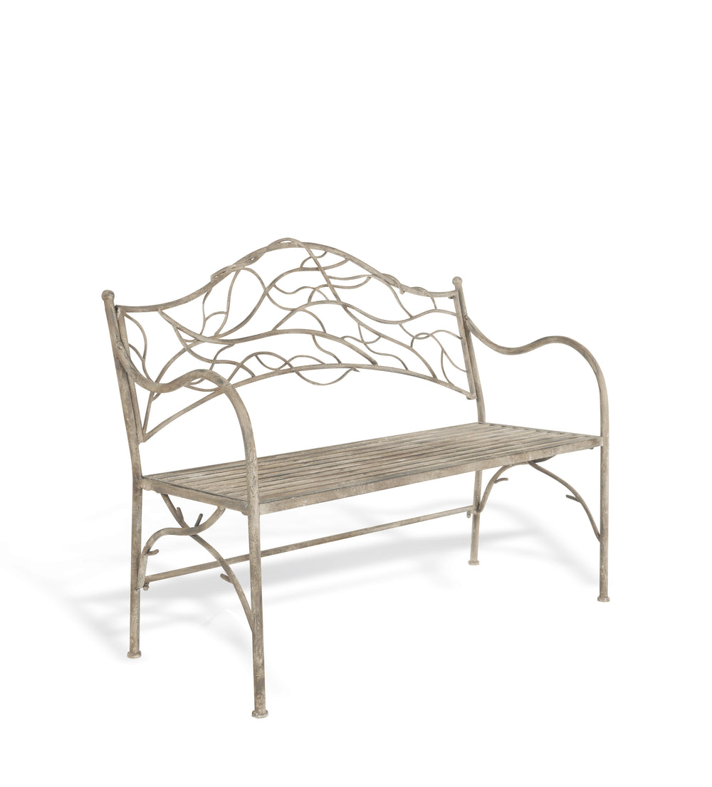 Viticcio Metal Garden Bench - Grey