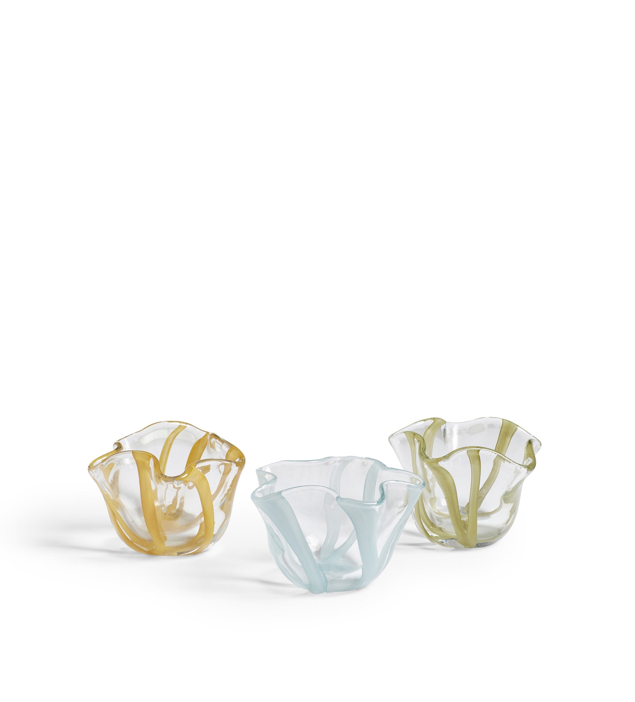 Vitrea Tealight Holders - Set of Three - Multi