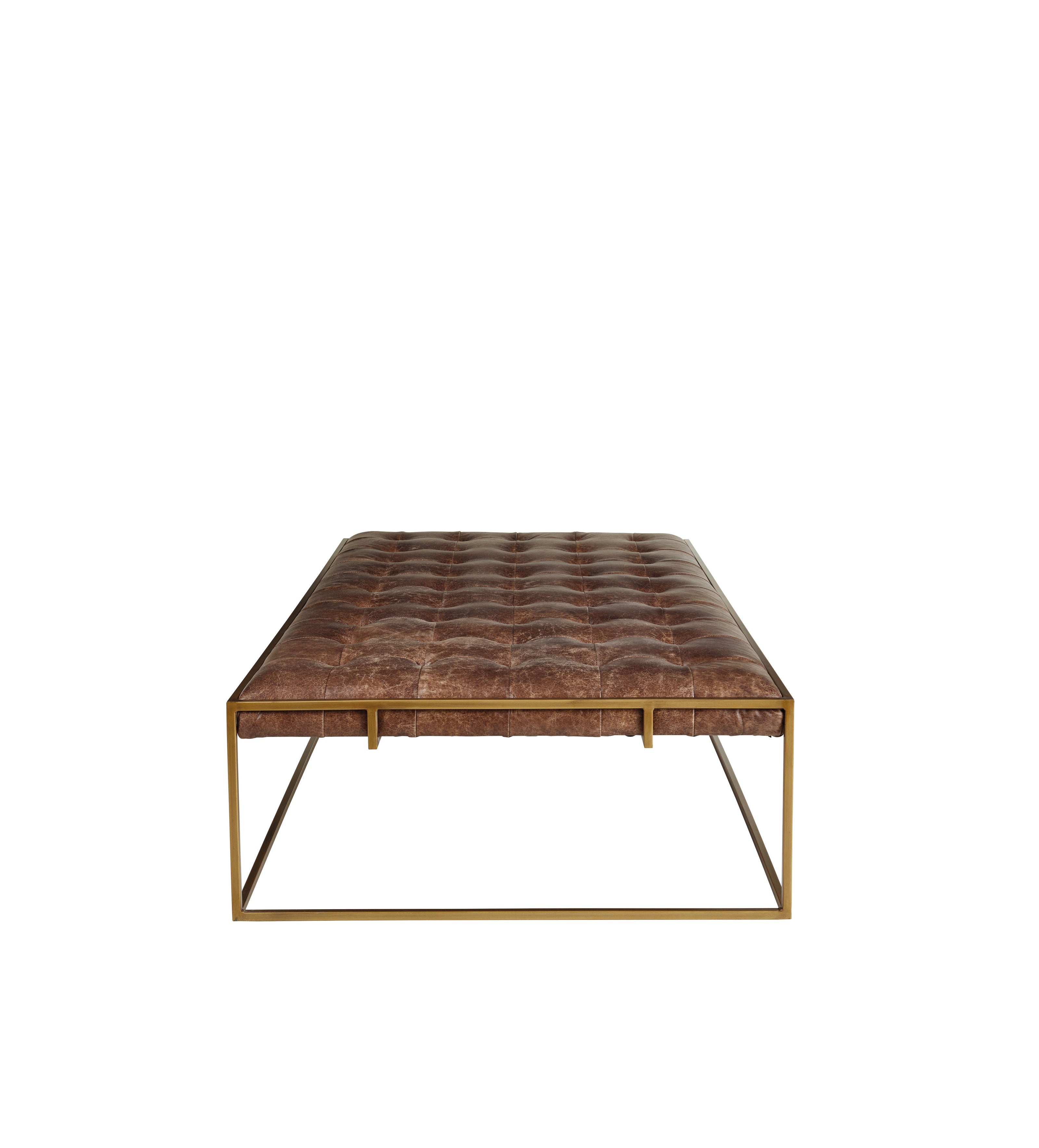 Wallace Coffee Table/Ottoman - Aged Hazelnut