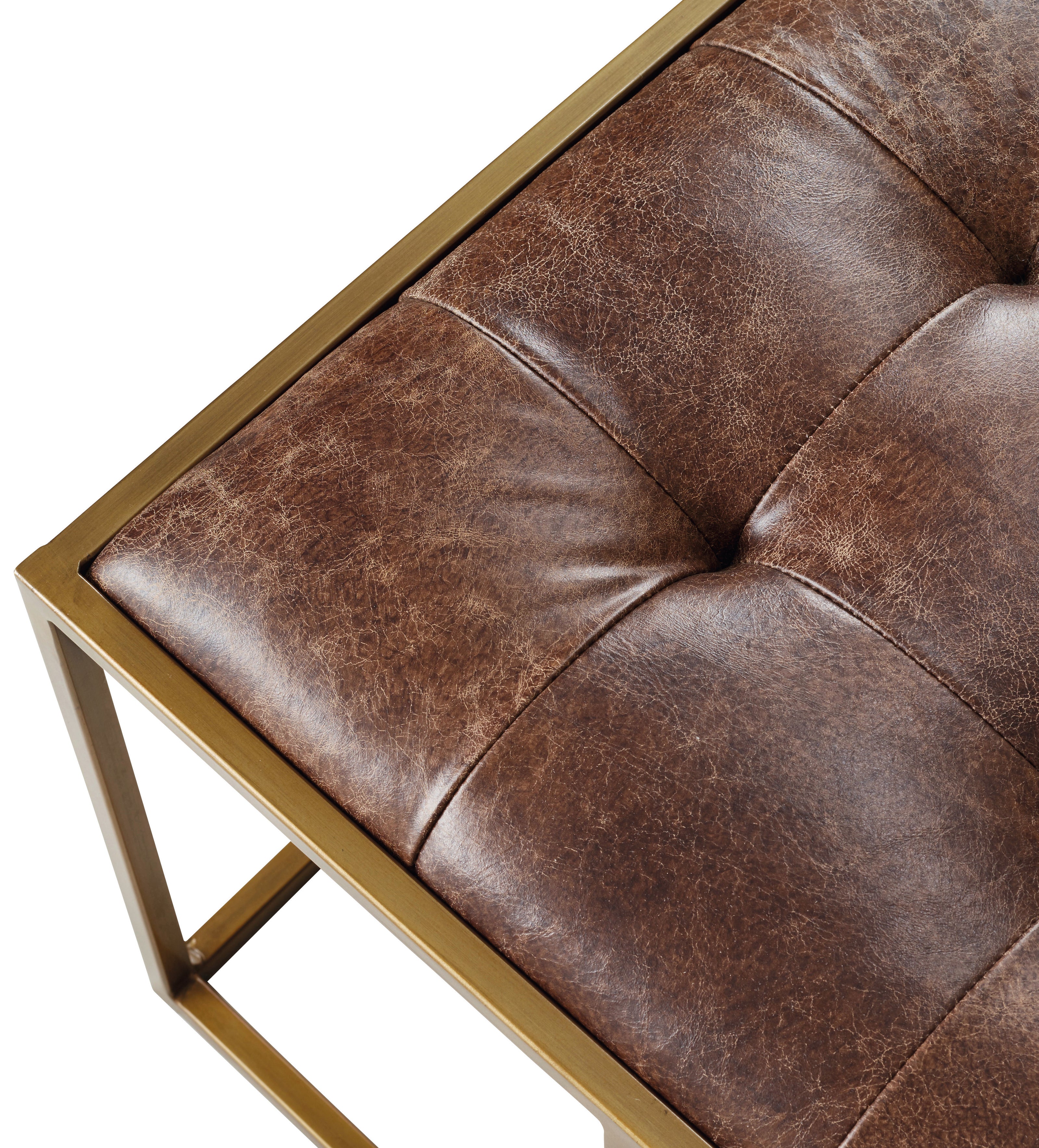 Wallace Coffee Table/Ottoman - Aged Hazelnut