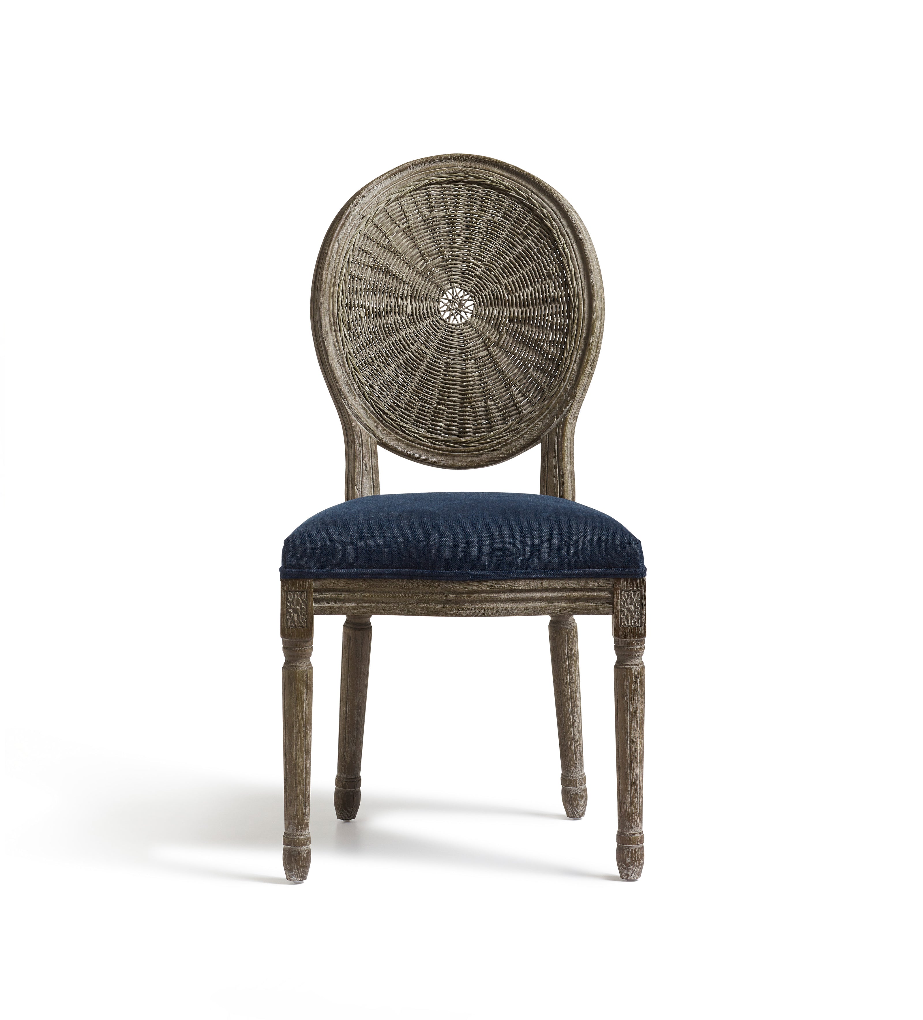 Washakie Linen Dining Chair - Pure Navy