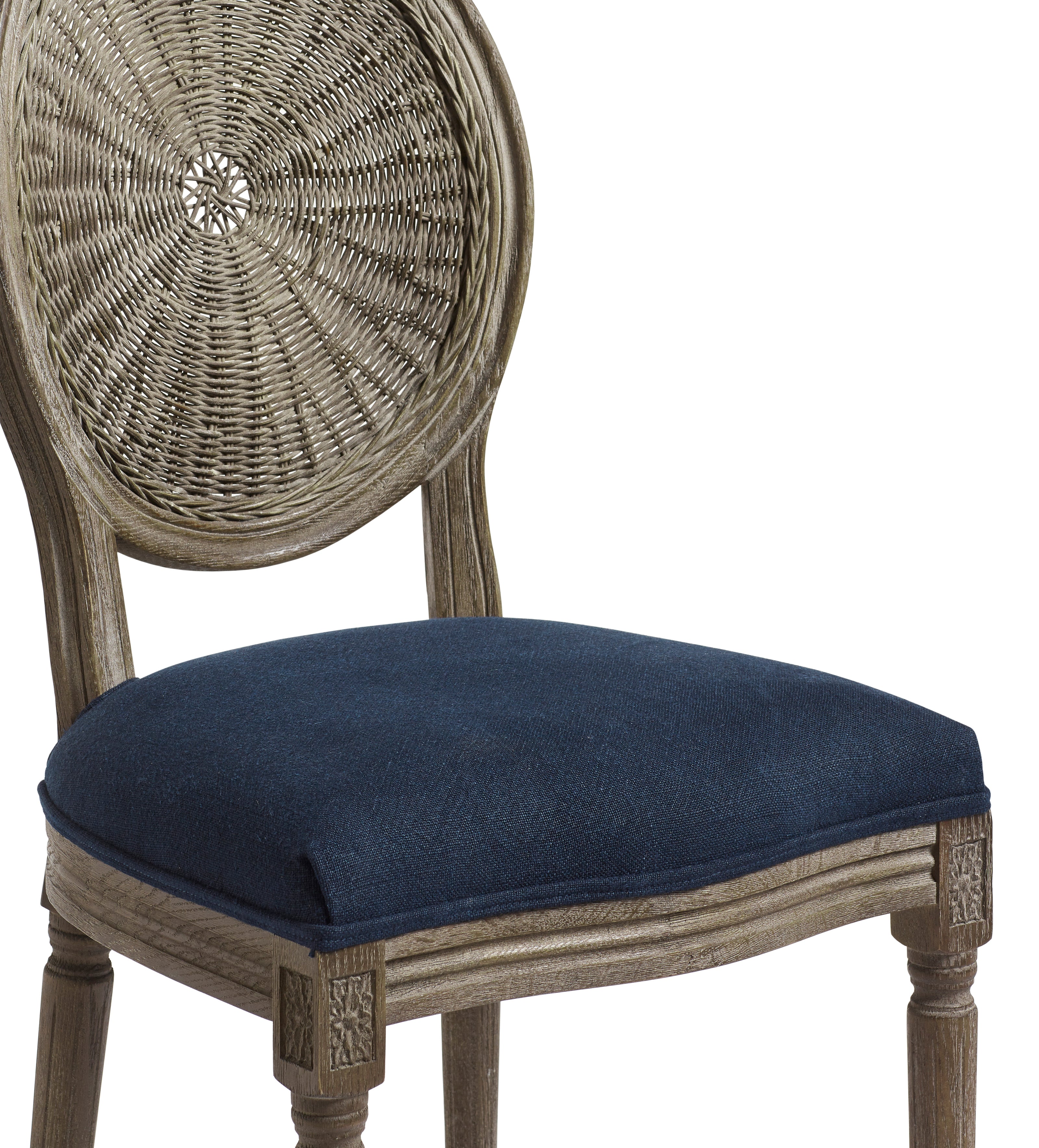 Washakie Linen Dining Chair - Pure Navy
