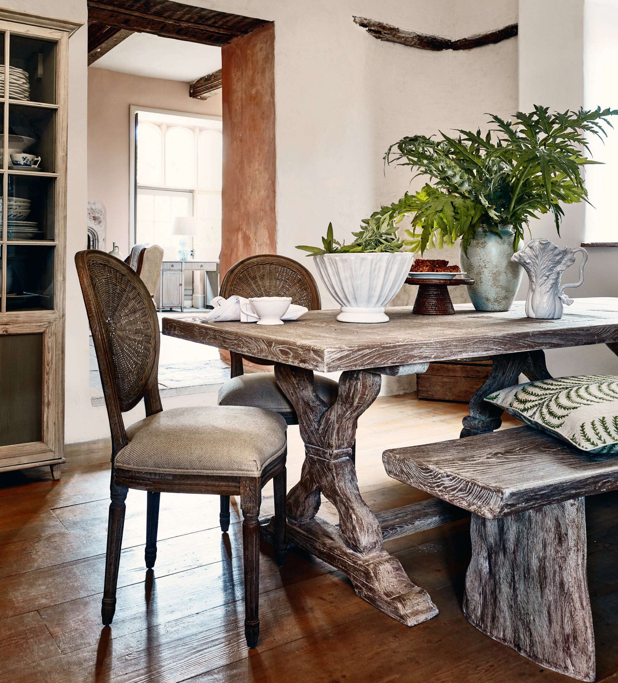 Washakie Linen Dining Chair - Stonewashed Eau de Nil
