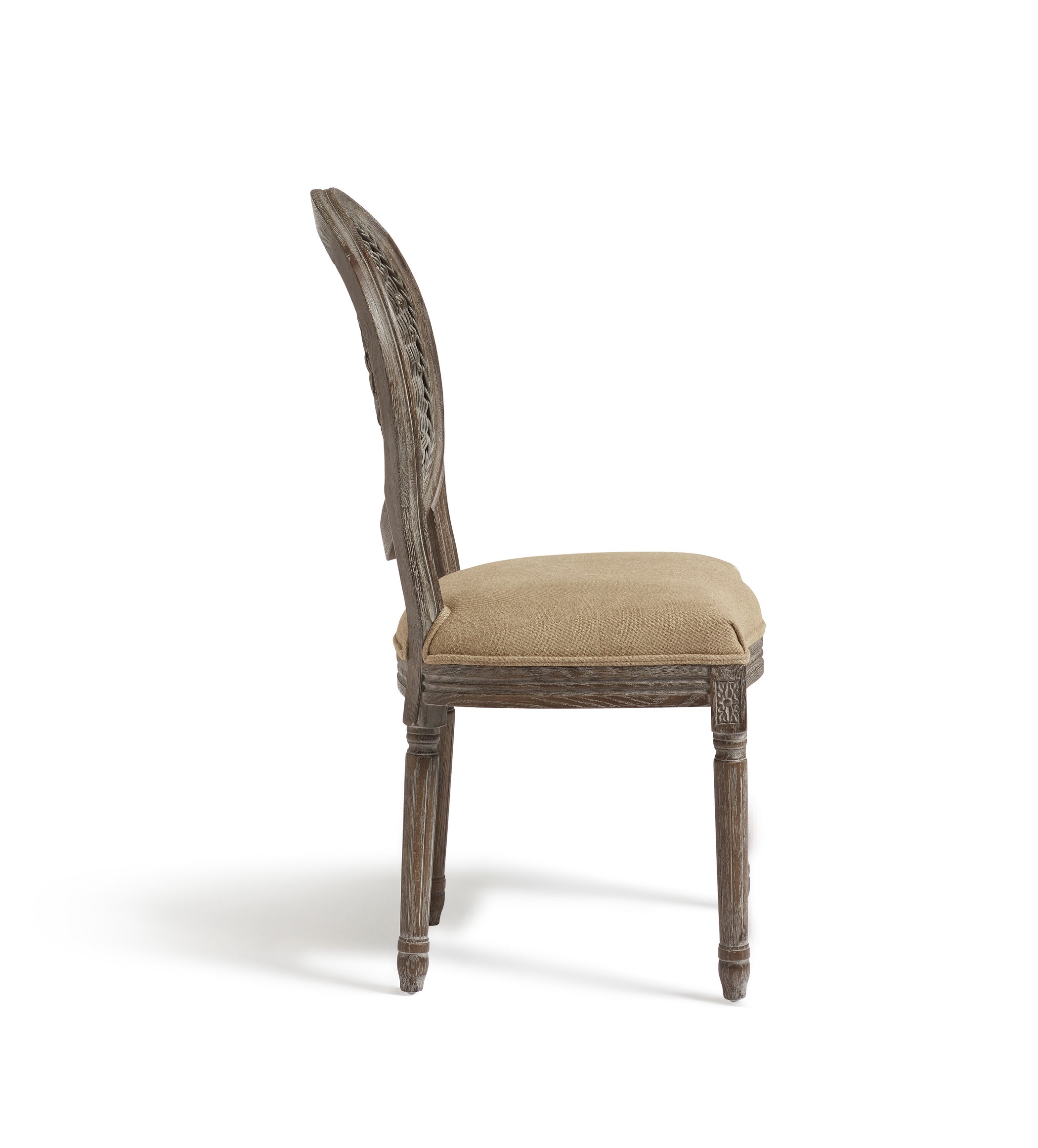 Washakie Linen Dining Chair - Wild Oats Wide Herringbone