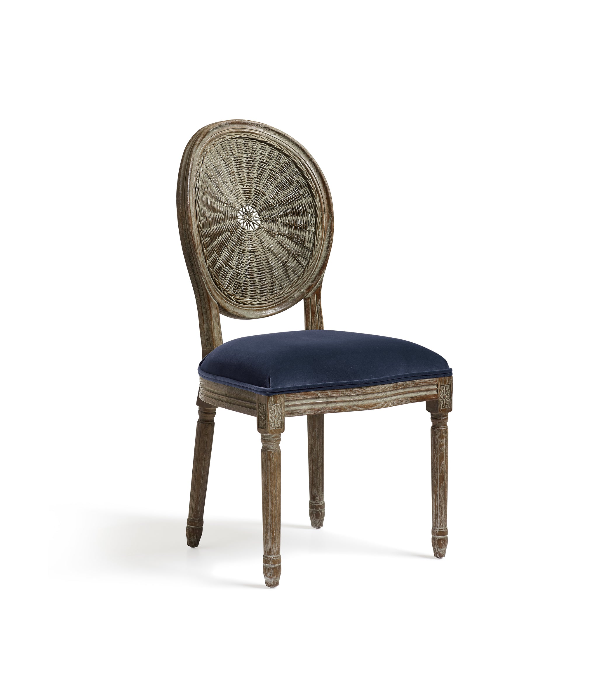 Washakie Linen Dining Chair - Pure Navy