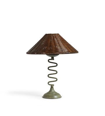 Westman Wireless Table Lamp and Shade - Verdigris