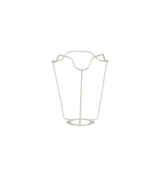 White Coated European Metal Carrier 10cm - White