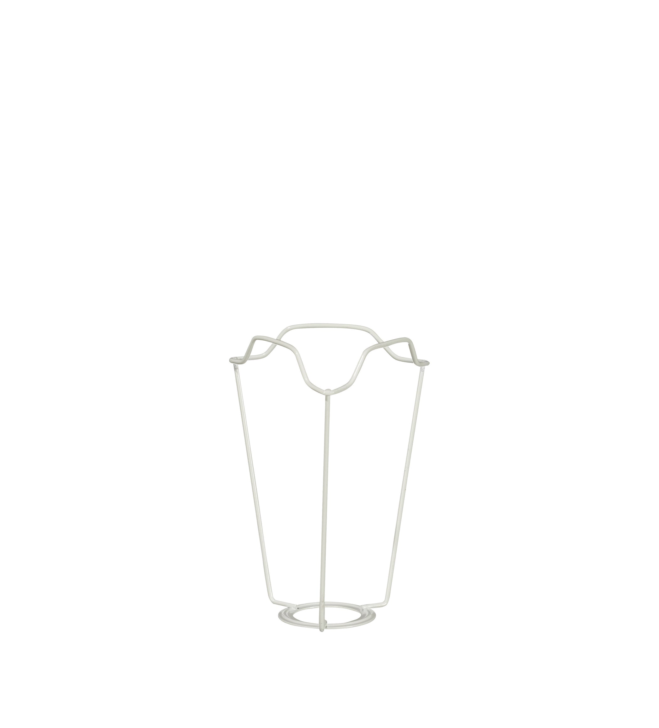 White Coated European Metal Carrier 18cm - White