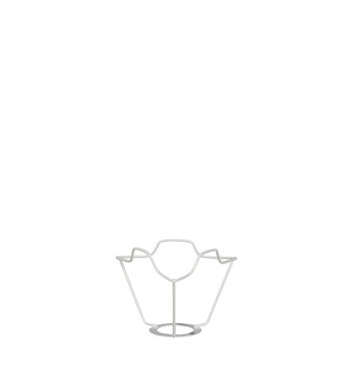 White Coated European Metal Carrier 5cm - White