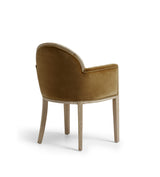 Wilbur Velvet Dining Chair - Dark Weathered Oak/Caramel