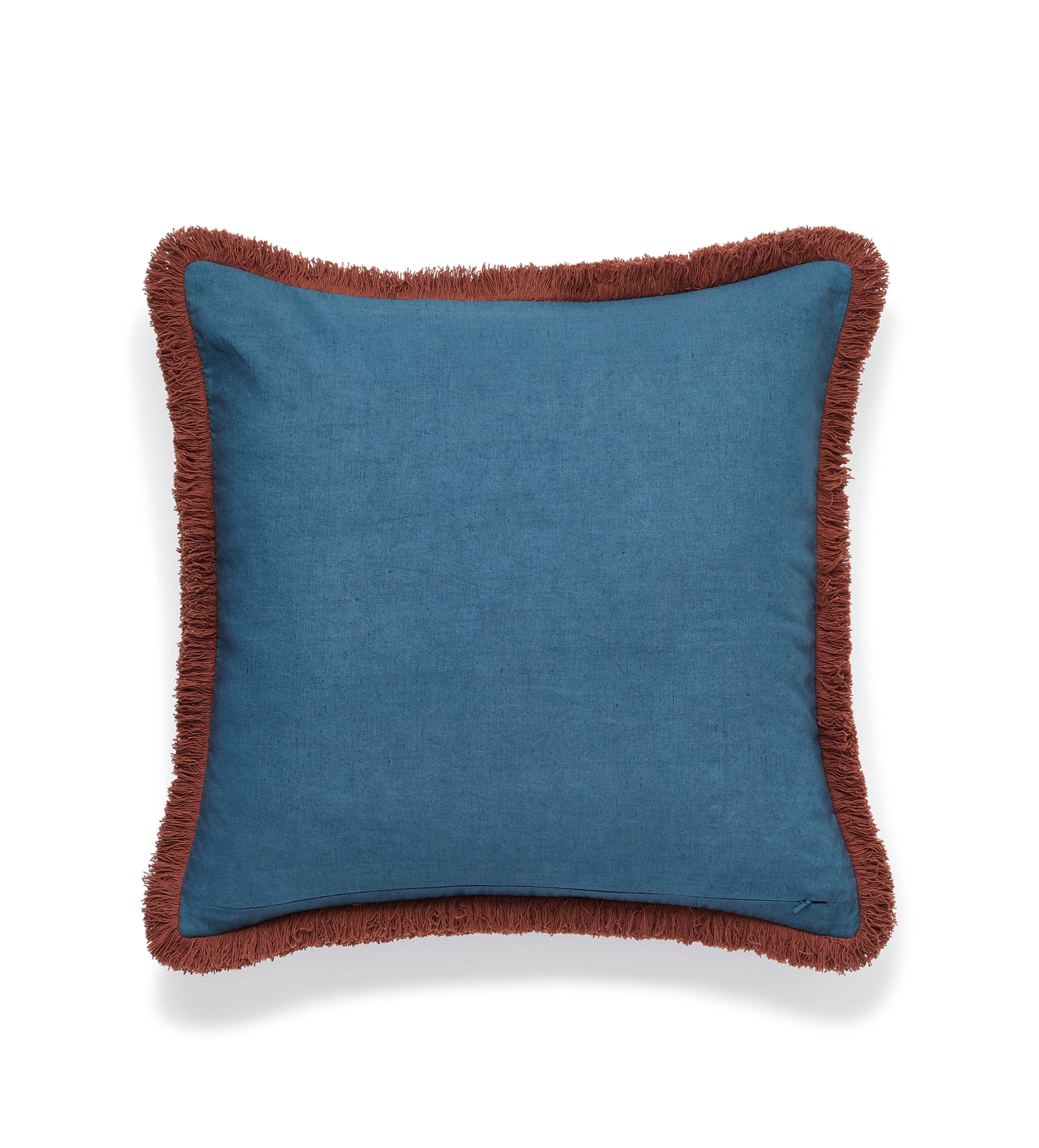 Wilde Cushion Cover - Dirty Orange/Blue | OKA