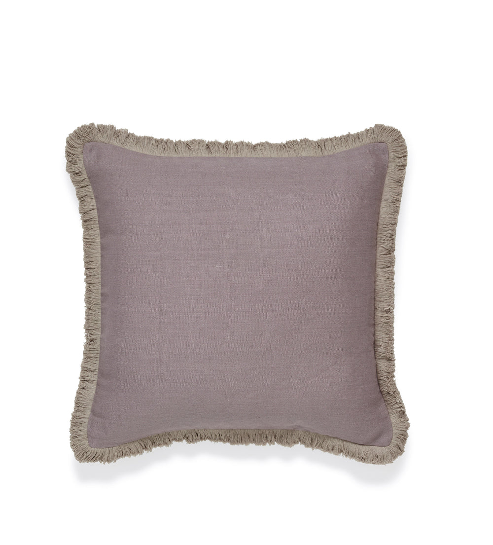 Wilma Cushion Cover with Fringing - Purple