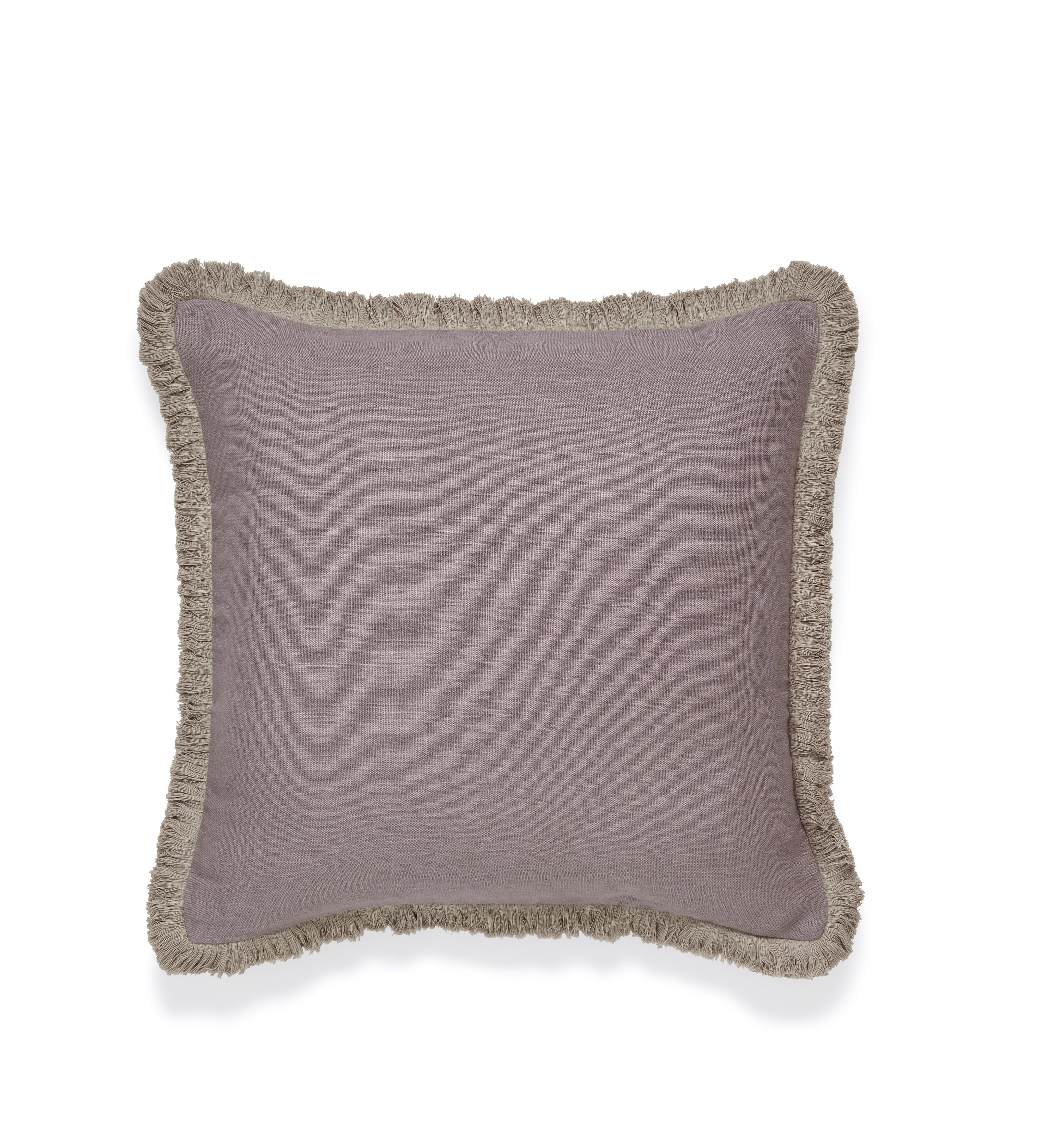 Wilma Cushion Cover with Fringing - Purple