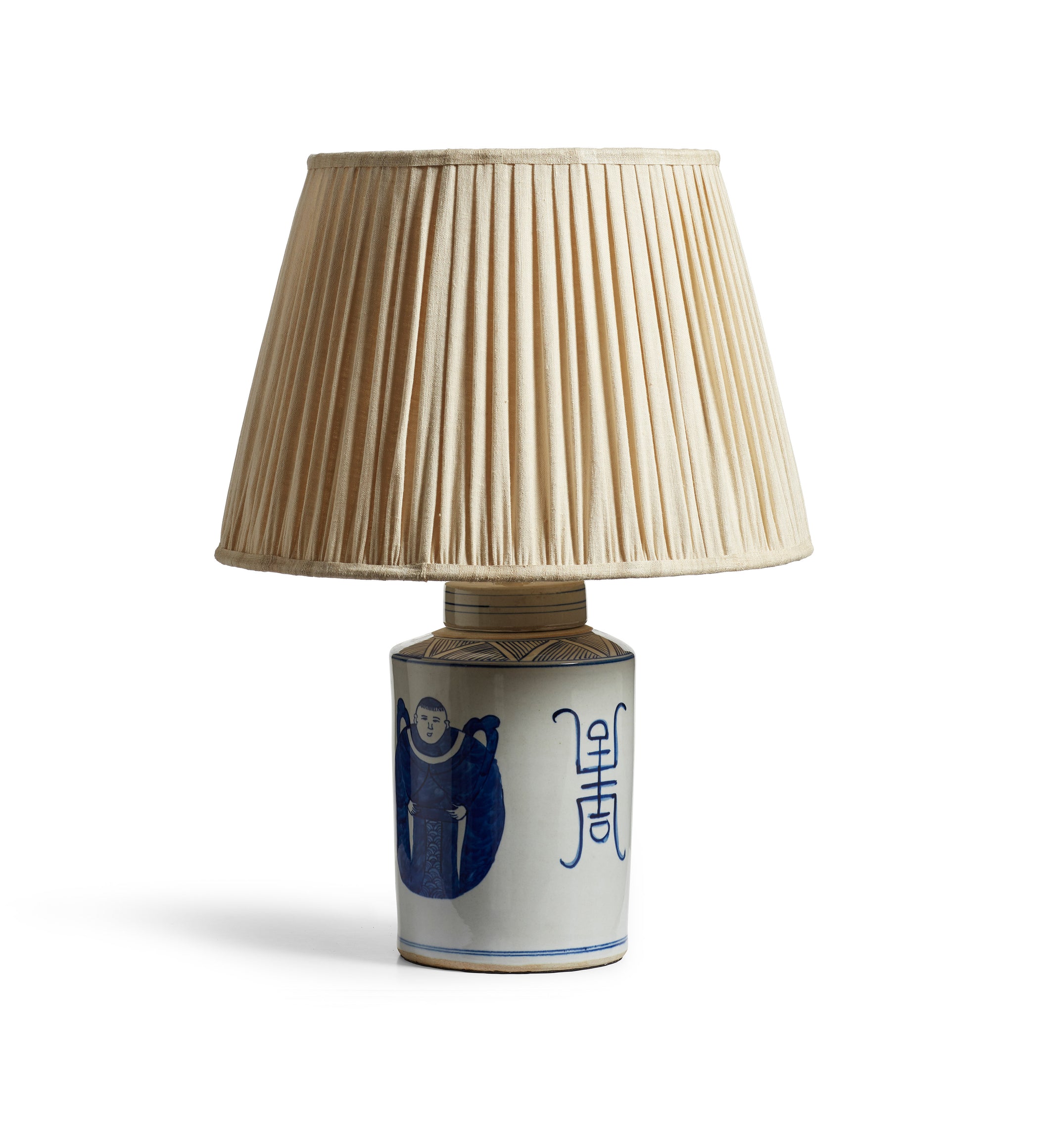 Wu Shou Table Lamp Base - Blue/White