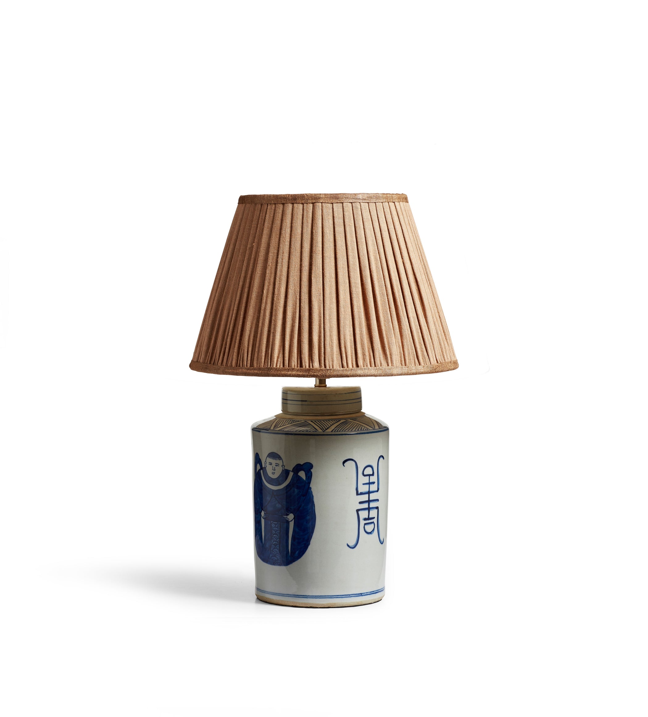 Wu Shou Table Lamp Base - Blue/White
