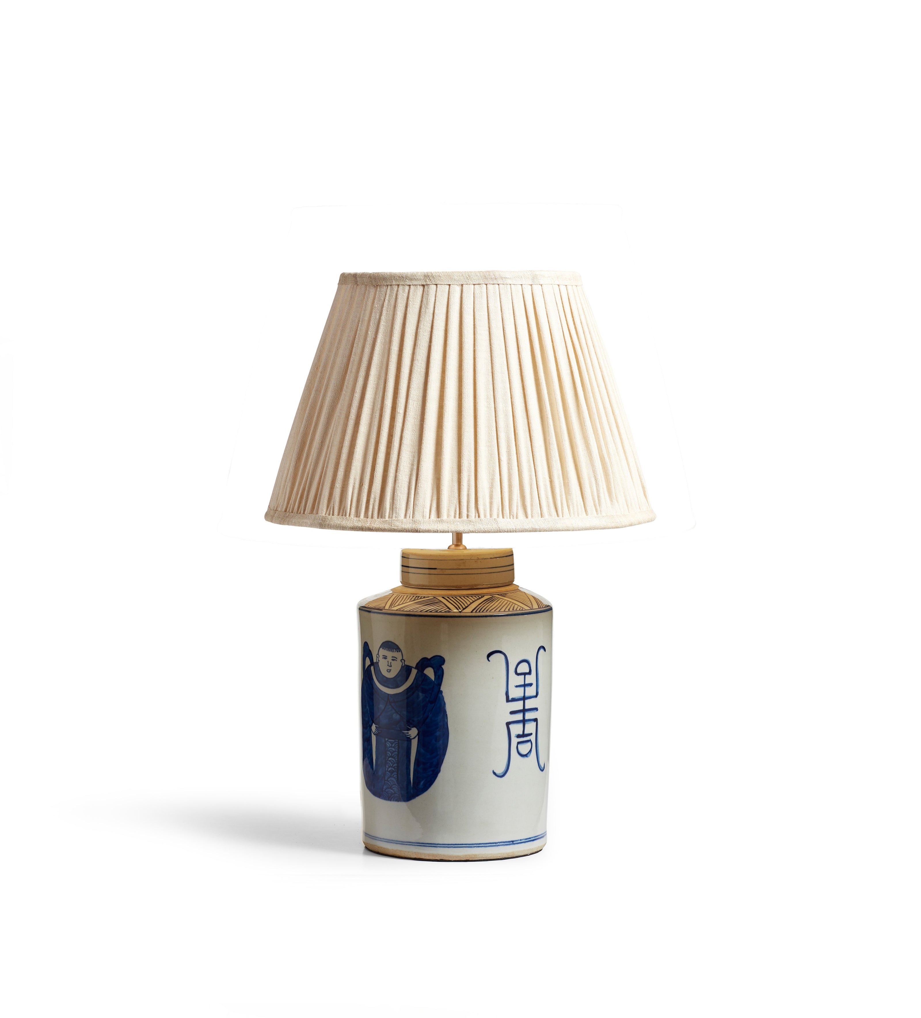 Wu Shou Table Lamp Base - Blue/White