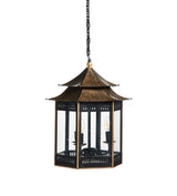 Hanging Pendant Lantern - Rubbed Bronze