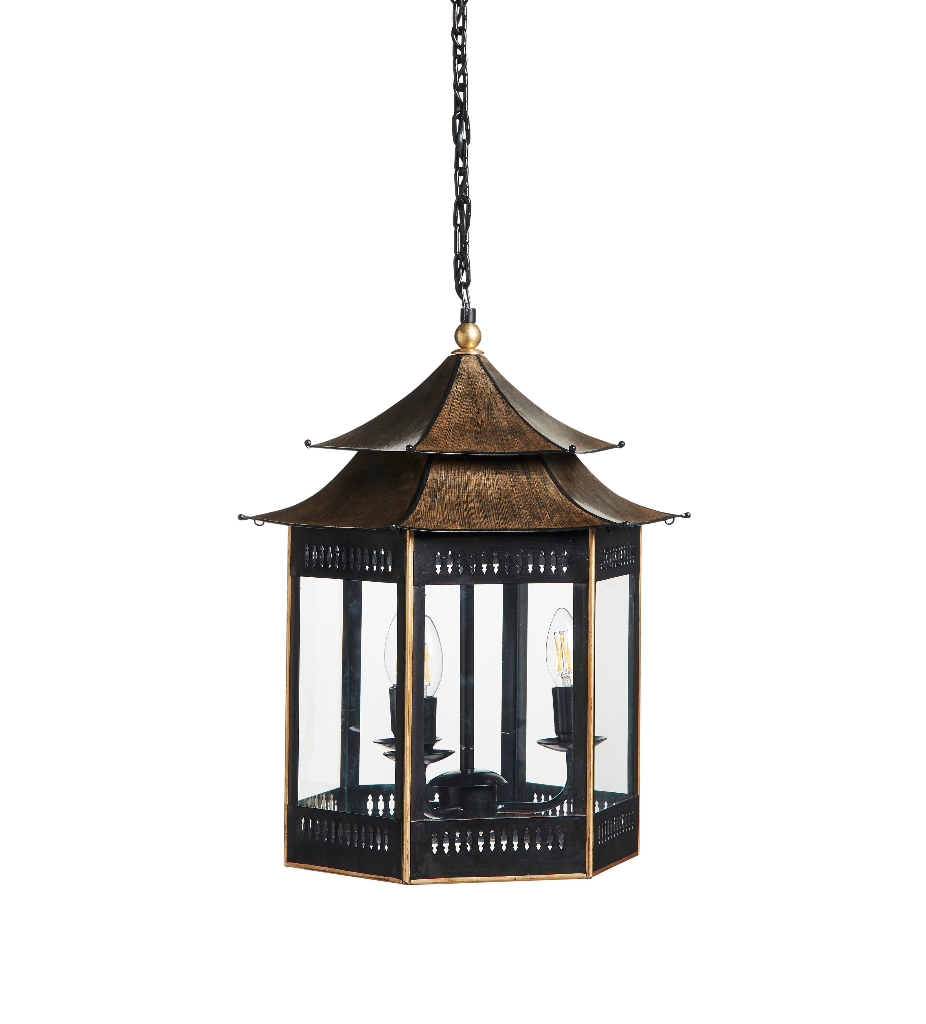 Hanging Pendant Lantern - Rubbed Bronze