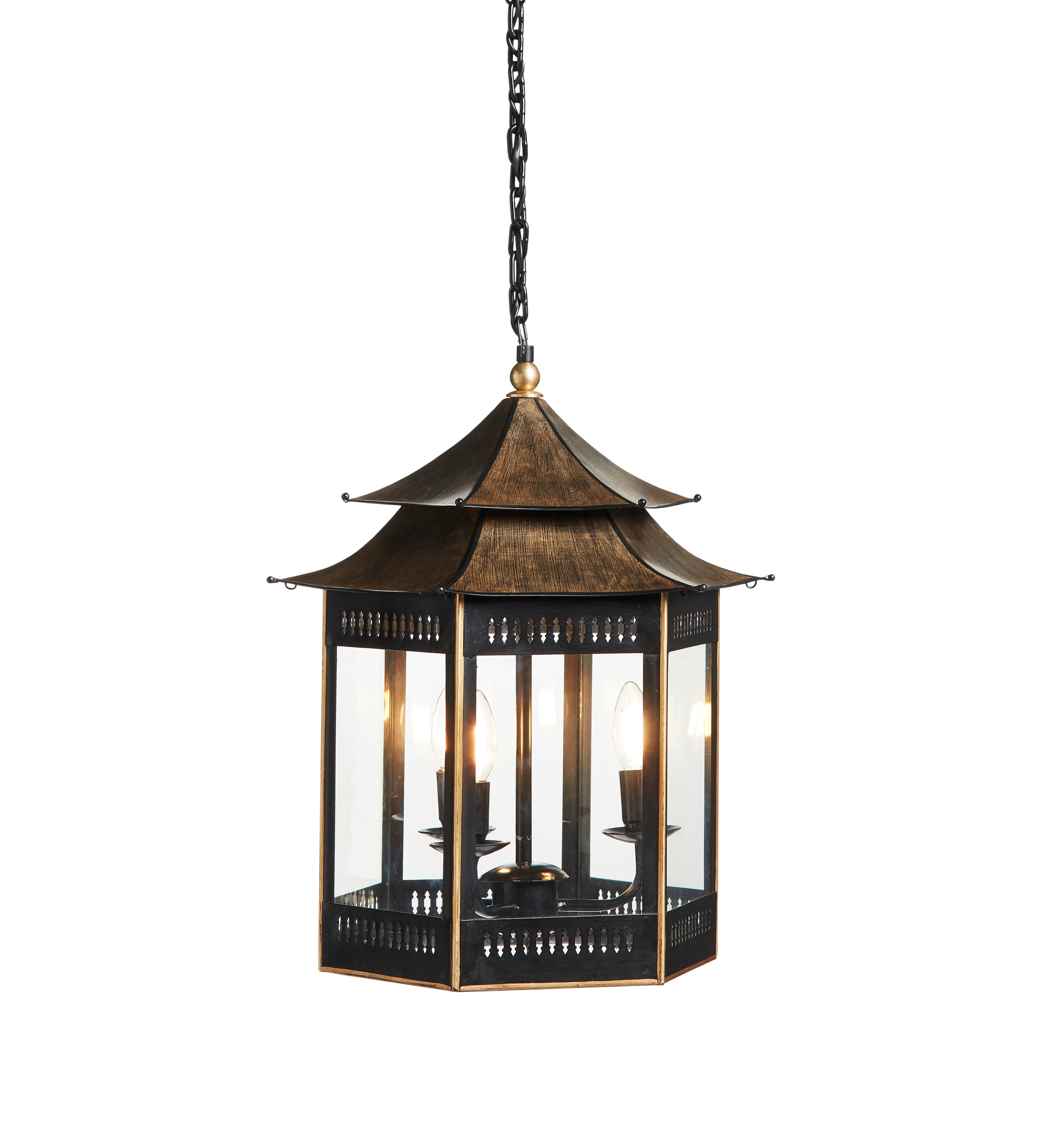 Hanging Pendant Lantern - Rubbed Bronze