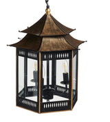 Hanging Pendant Lantern - Rubbed Bronze