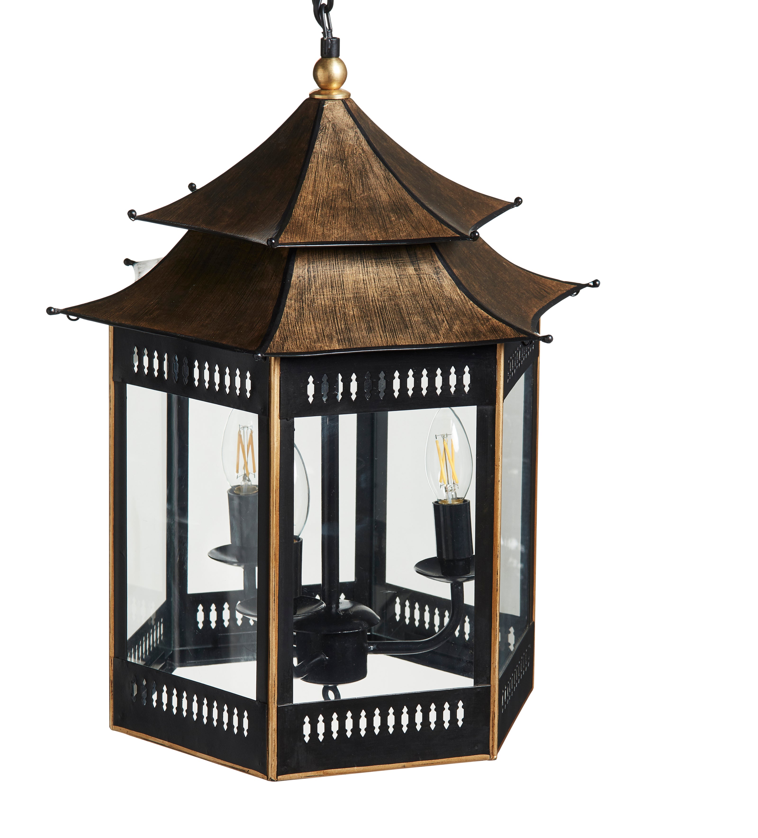 Hanging Pendant Lantern - Rubbed Bronze