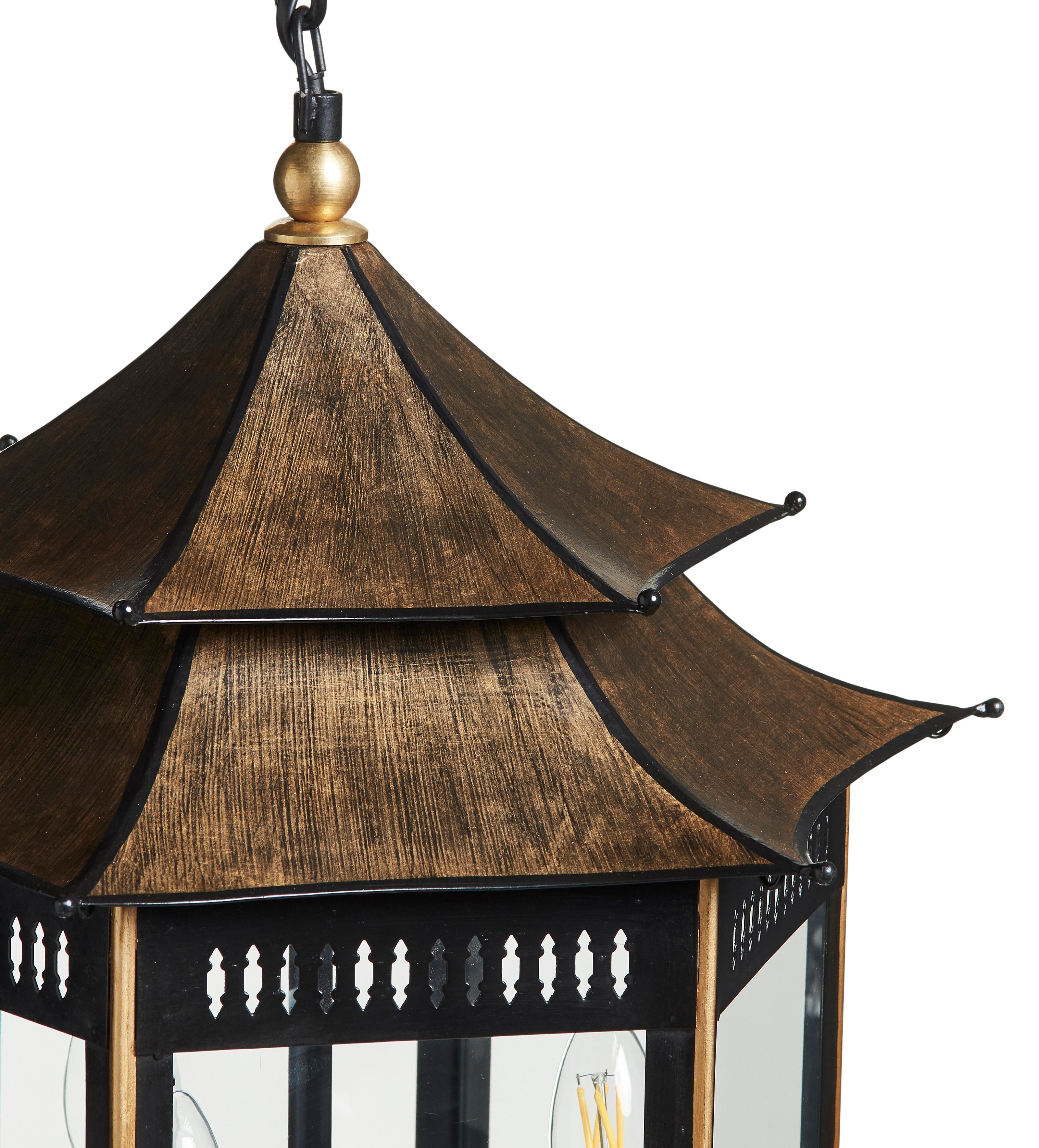 Hanging Pendant Lantern - Rubbed Bronze