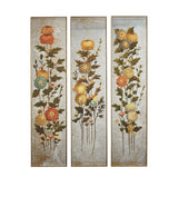 Zhenhua Gilted Floral Panels - Set of Three - Multi