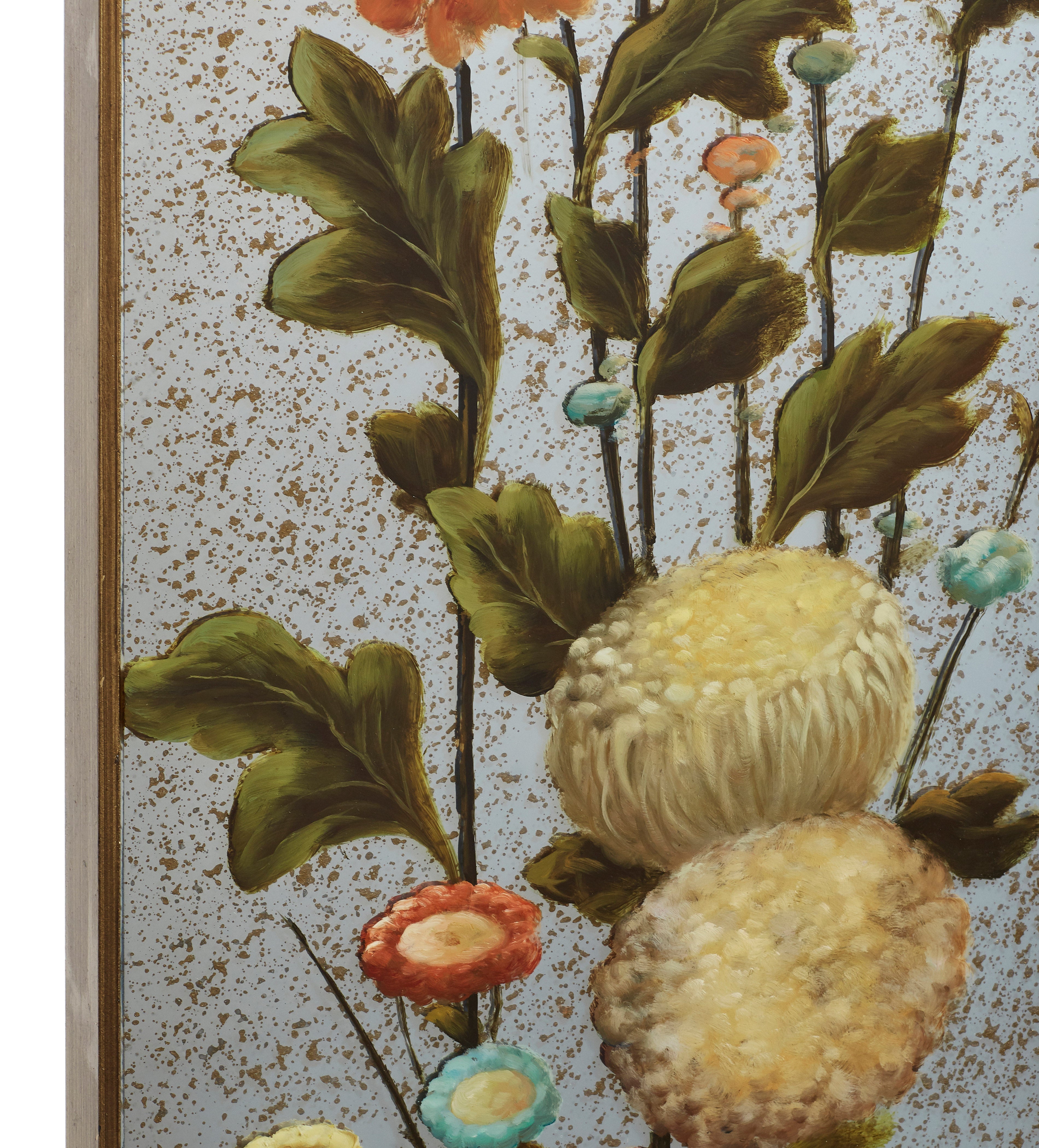 Zhenhua Gilted Floral Panels - Set of Three - Multi | OKA