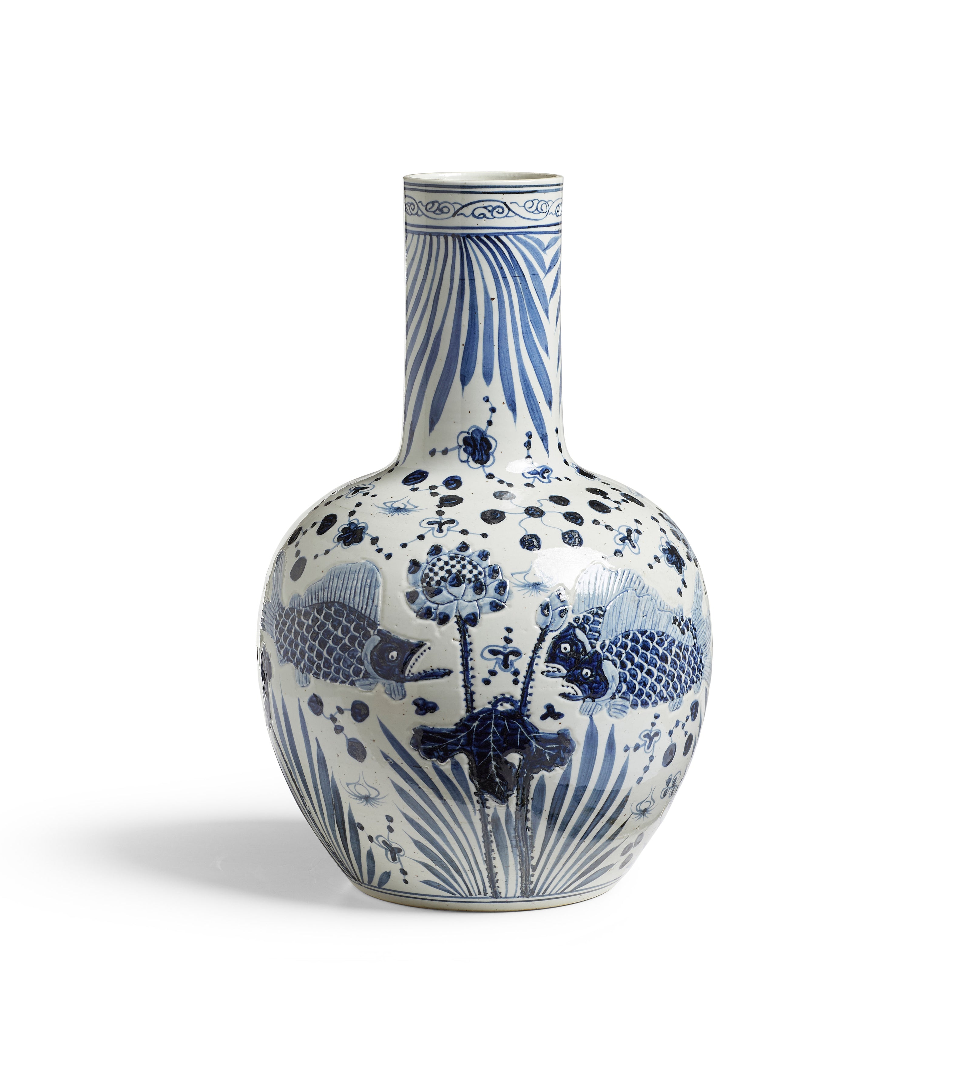 Large Zhoushan Vase - Blue/White