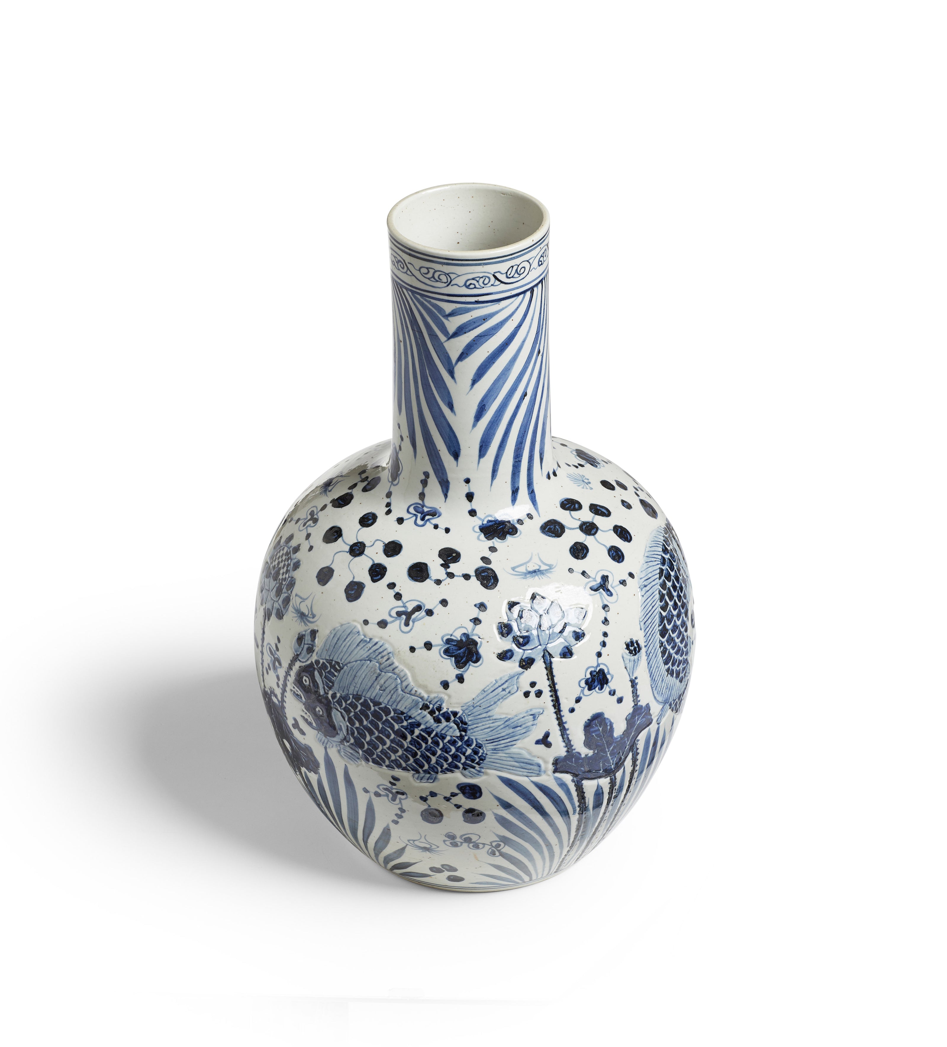 Large Zhoushan Vase - Blue/White