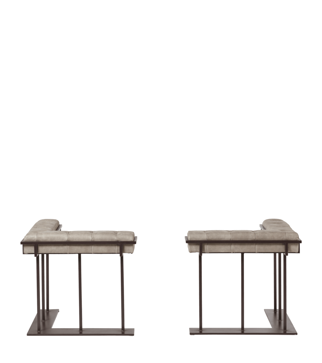Set of Two Berenson Leather Fire Fenders - Ash Grey