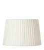 30cm Pleated Linen Lampshade - Off White