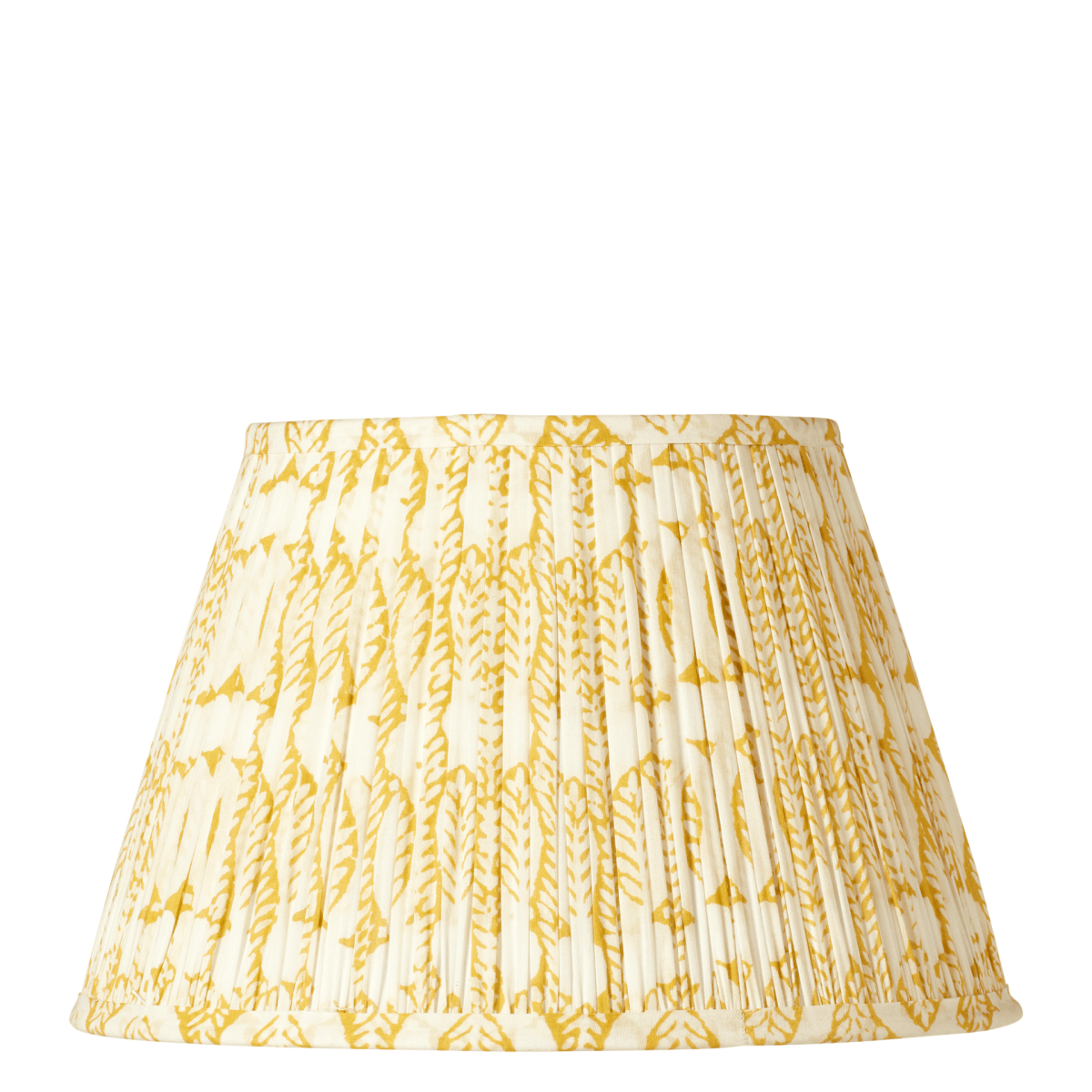 35cm Pleated Daun Cotton Lampshade - Turmeric