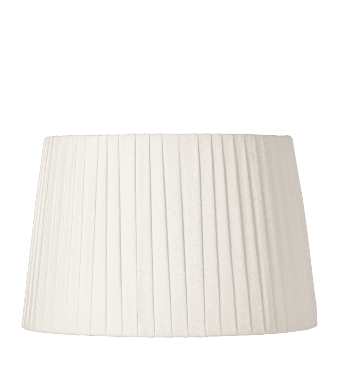 35cm Pleated Linen Lampshade - Off White