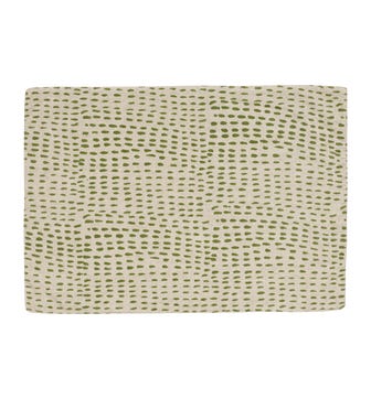 Set of 4 Nostell Dashes & Palm Stripe Reversible Placemats - Putting Green