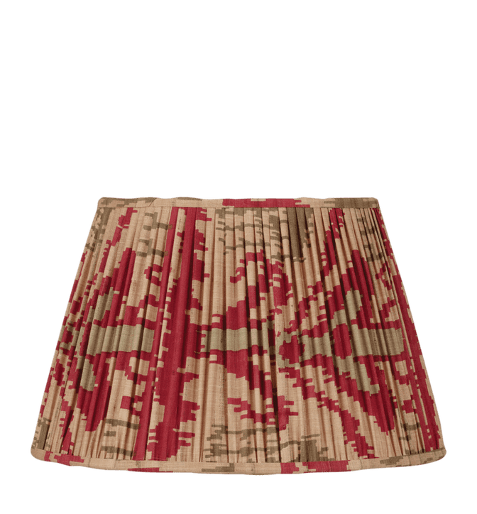17.5in Pleated Madura Silk Empire Lampshade - Red