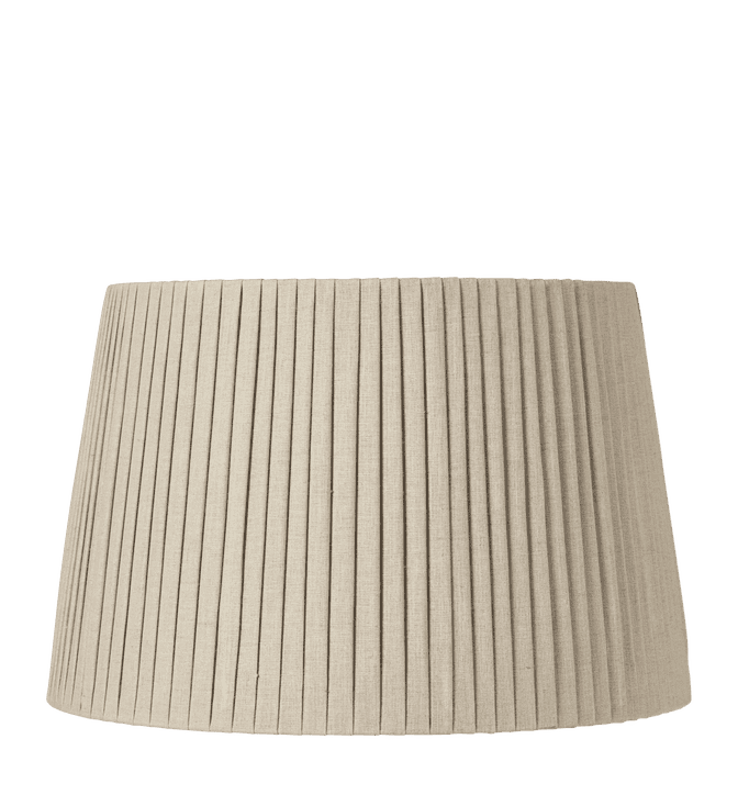 50cm Pleated Linen Lampshade - Natural