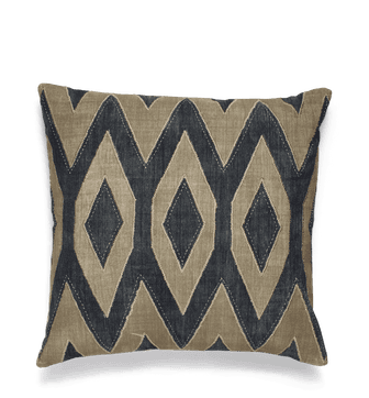 Bela Applique Cushion Cover - Blue / Natural