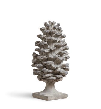 Takayna Decorative Pine Cone, Tall- Grey