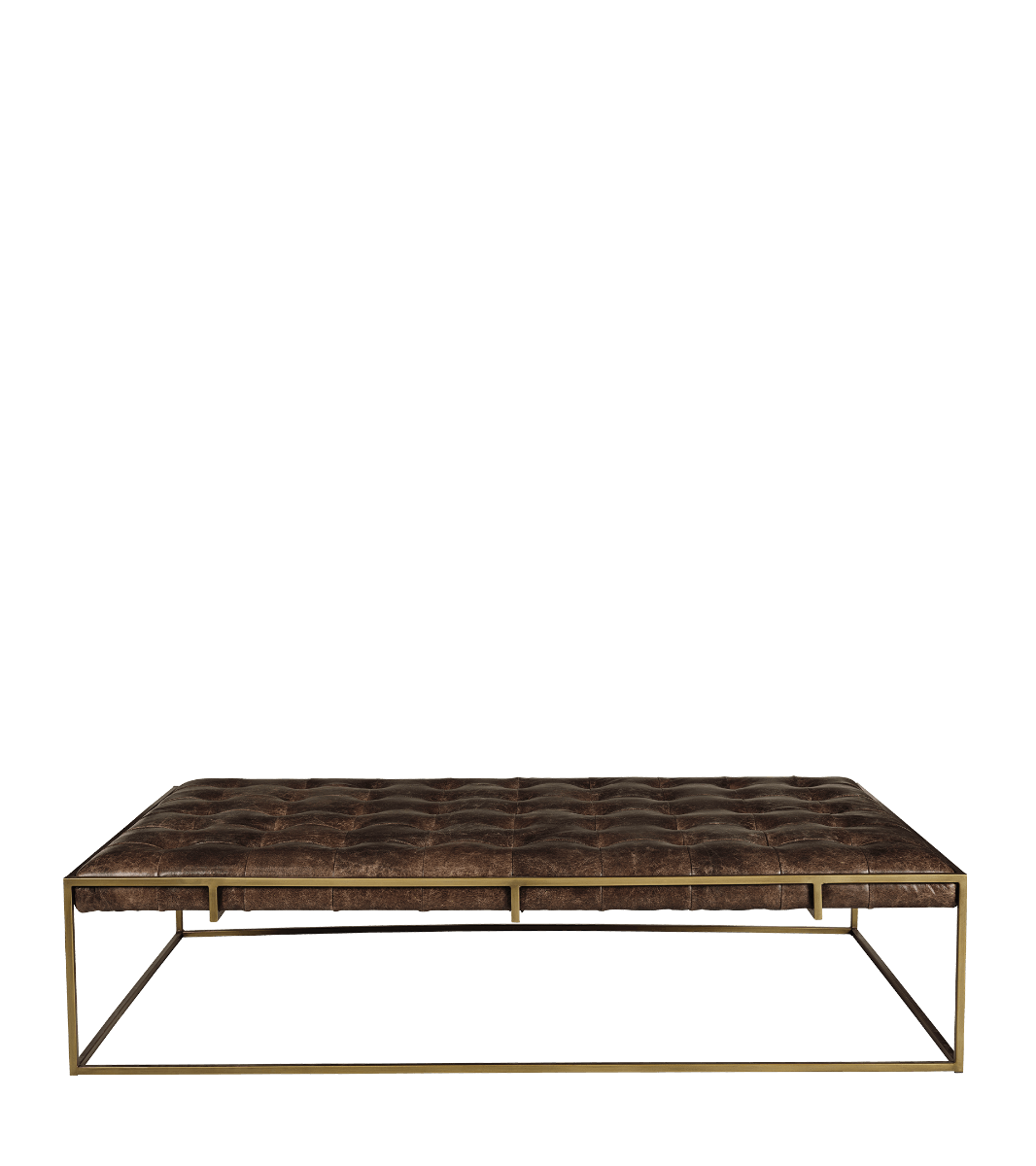 Wallace Coffee Table/Ottoman - Aged Hazelnut Leather