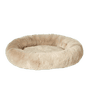 Round Faux Fur Pet Bed - Seal Grey